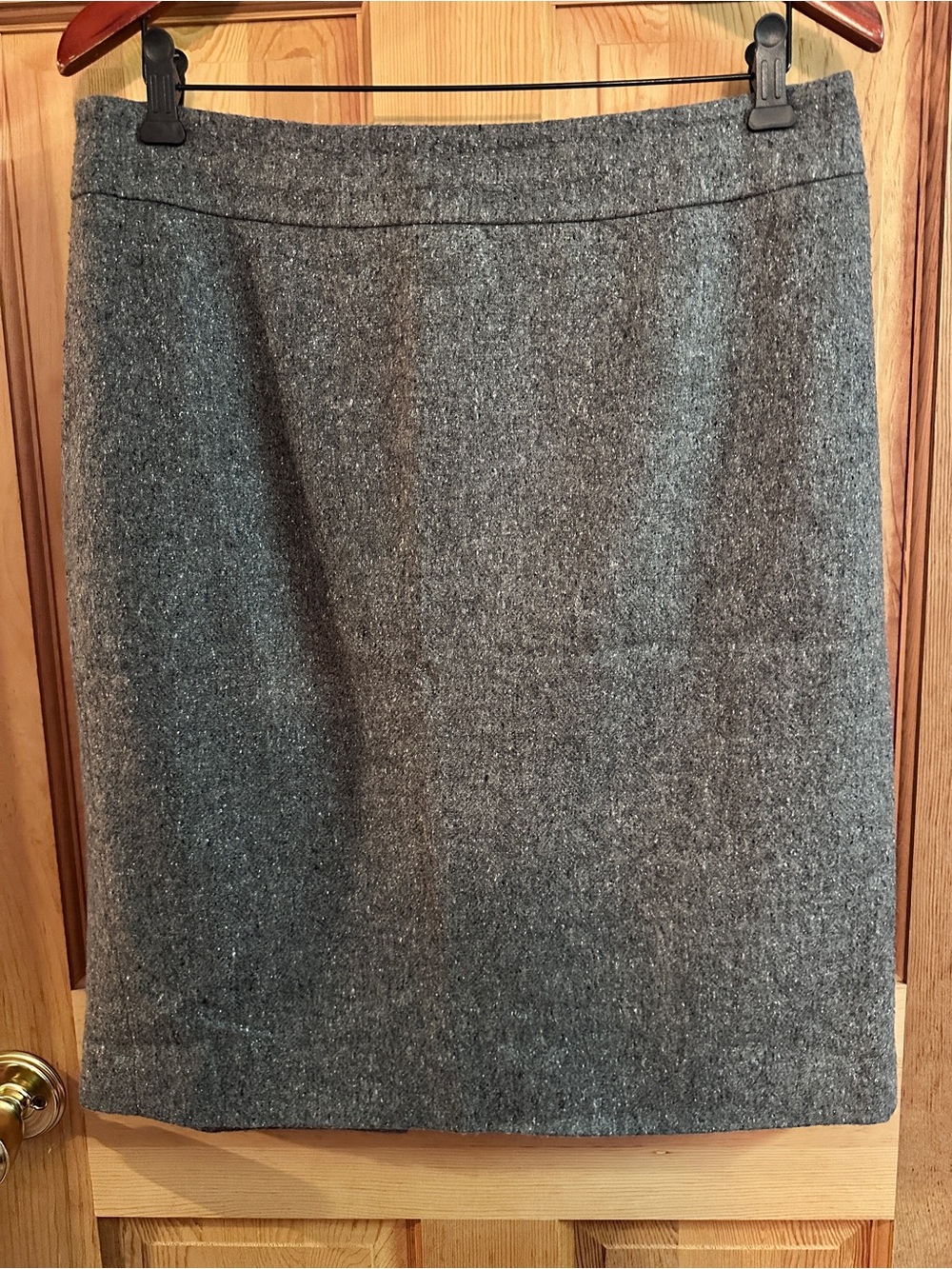 Ann Taylor Gray Tweed Wool-Blend Pencil Skirt Size 12
